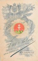 1896 Női portré, keményhátú fotó Elbl és Pietsch budapesti műterméből, millenniumi versoval, 10,5×6,...