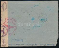 1943 Cenzúrázott ajánlott levél / Censored registered cover