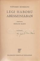 Mussolini, Vittorio:
Légi háború Abesszíniában. Fordította Brelich Mario. 25 képpel.
Budapest, [19...