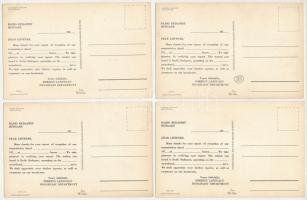 BÓR VERA - 6 db MODERN magyar népviseletes művész képeslap, Képzőművészeti Alap