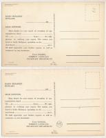 BÓR VERA - 6 db MODERN magyar népviseletes művész képeslap, Képzőművészeti Alap