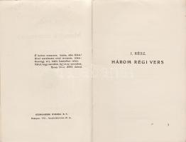 Sík Sándor:
Maradék magyarok! Versek.
Budapest, 1919. Szent-István-Társulat (Stephaneum ny. Rt.) 6...