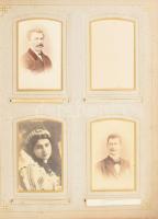 cca 1880-1900 Családi fotóalbum 54 db fotóval, esetleg az Amerikába kivándorolt Galle porosz nemesi ...