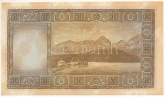 Csehszlovákia 1946. 500K három perforált lyukkal, "A 675699" T:AU foltok / 
Czechoslovaki...