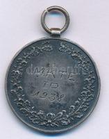 1938. "MKTE I. D. 1938." kétoldalas, jelzetlen Ag(?) korcsolyázó díjérem "SGA" g...