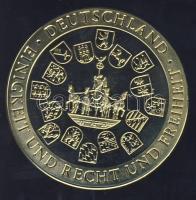 Németország 2005. "Angela Merkel" aranyozott ffém emlékérem T:PP