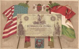 American Kossuth Dollar litho Emb. s: K. Savely D