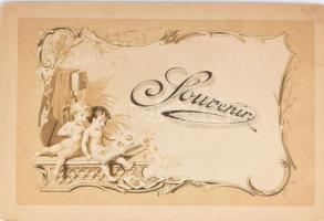 cca 1900 Női portré, keményhátú fotó szép versoval, 16,5×10,5 cm