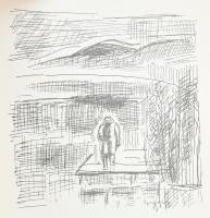 Egry József - Takáts Gyula: Vízitükör. Rajzok és versek. Tüskés Tibor utószavával. A szerző, Takáts ...