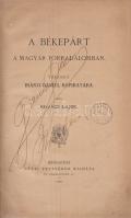 Kovács Lajos: A Békepárt a magyar forradalomban. Válaszul Irányi Dániel röpiratára. Budapest, 1883. Révai Testvérek kiadása (Rudnyánszky A. ny.) 130 p. Egyetlen kiadás. Kovács Lajos (1812-1890) politikus, publicista, Széchenyi István feltétlen híve, 1848 második felében közmunka- és közlekedésügyi miniszter. A politikai pályáját Erdélyben megkezdő Kovács Lajos 1848-1849-ben a radikális forradalmiságot, a republikanizmust, a Béccsel való végleges szakítást kerülő politikai irányzat, az úgynevezett Békepárt híve. Az Országos Honvédelmi Bizottmány időszaka alatt természetesen elismerte Kossuth Lajos vezető szerepét, de a függetlenségi szemléletű, radikális publicistákkal (Irányi Dániel), illetve kormánybiztosokkal (Madarász László) szemben állt. A hivatalosan párttá soha nem szerveződő - Kemény Zsigmond, Kazinczy Gábor és Kovács Lajos fémjelezte - Békepárt és az egyre radikálisabbá váló Kossuth-hívek közötti viszony a kormány Debrecenbe költözését követően mérgesedett el. Politikai vitairatunk érdekes bepillantást nyújt a szabadságharc politikai belharcaiba. A címoldalon és az ajánlás oldalán régi tulajdonosi bejegyzés, a címoldalon és verzóján régi tulajdonosi bélyegzés. Szentkirályi K 82.6. Korabeli félvászon kötésben. Jó példány.