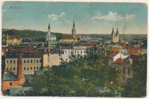 1915 Miskolc, látkép zsinagógával. Vasúti levelezőlapárusítás 26. sz. 1915. (b)