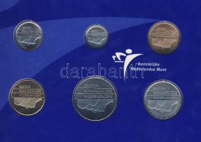 Hollandia 2001. 5c-5G 6klf forgalmi szettben, Euro érmék bemutatásával T:BU