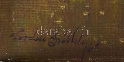 Tordai Székely Mihály (1890-1940): Hegyvidéki táj. Olaj, vászon, jelezve balra lent. Dekoratív, sérü...