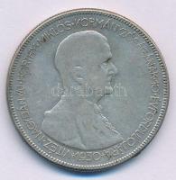 1930. 5P Ag "Horthy jobbra" T:F patina Adamo P8