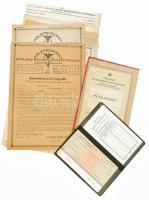 cca 1920-1960 Biztosítási kötvények, banki papírok