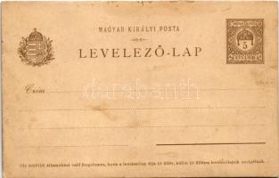 Ismeretlen település, kézzel rajzolt képeslap. 5 Fillér Ga. (fa)