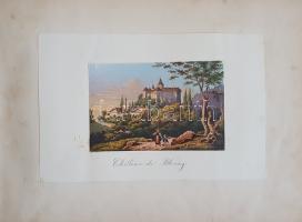 Album 1850-1870 között, Milánó (Piazza del Duomo) gyönyörű kézzel színezett látképével. - Egyedi öss...