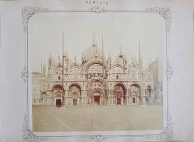 Album 1850-1870 között, Milánó (Piazza del Duomo) gyönyörű kézzel színezett látképével. - Egyedi öss...