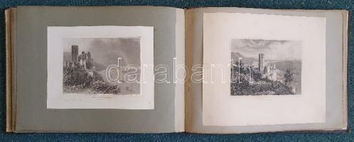 Album 1850-1870 között, Milánó (Piazza del Duomo) gyönyörű kézzel színezett látképével. - Egyedi öss...