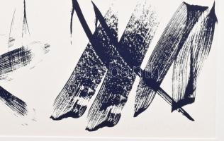 Nádler István (1938-): Nyomok, 1982. Szitanyomat, papír, jelzett. Jelzett. Számozott: 3/30. 49x68,5 ...