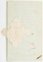 1843 dr. Erdélyi Vazul, nagváradi görög katolikus püspök által aláírt okirat / A document signed by ...