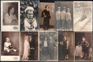 Vegyes fotólap tétel, életképek, portrék, 20 db