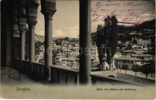 1904 Sarajevo, Blick vom Balkon des Rathauses / view from the town halls balcony (EB)