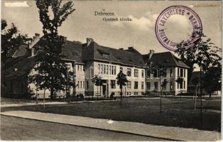 1927 Debrecen, Gyermekklinika (ragasztónyom / glue marks)