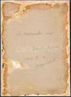 1940 A cseszneki vár alatt ökrökkel szántó földműves, Dadi Miklós II. díjat nyert alkotása, fotó, há...