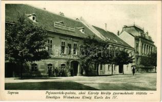 Sopron, Pejacsevich-palota, ahol Károly király gyermekéveit töltötte