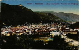 Brassó, Kronstadt, Brasov; Látkép a várhegyről / Panoramama vom Schlossberg / view from cetatea