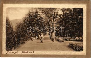 1916 Marosújvár, Uioara, Ocna Mures; Fürdő park / spa park