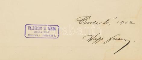 1902 Csorba-tó a Tátrában, fotó kartonon, Bp., Calderoni és Társa, a hátoldalán Hopp Ferenc (1833-19...