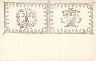 The new flag of the Scouting Youth Congregation in Buda