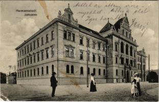 1908 Nagyszeben, Hermannstadt, Sibiu; Justizpalais / Igazságügyi palota. Heinrich Meltzer kiadása / financial palace (EK)