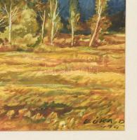 Bóka Dezső (1935-): Tarnócai táj, 1979. Akvarell, papír, jelezve jobbra lent. Hátoldalán Képcsarnok ...