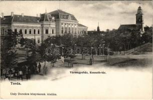 Torda, Turda; Vármegyeház, Kossuth tér. Undy Domokos kiadása / county hall, square (fl)