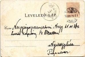 1898 (Vorläufer) Komárom, Komárnó; Klapka tér és szobor, Városháza, Fő tér, Nádor utca, Vármegye utc...