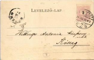 1899 (Vorläufer) Budapest VIII. Rákóczi tér, sörcsarnok, Blau Manó, Friedmann Adolf üzlete, piac épü...