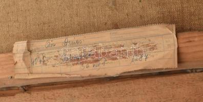 Ősz Dénes (1915-1980): Dobogókő (Dunapart), 1950-es évek. Olaj, vászon, jelezve jobbra lent. Hátolda...