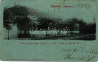 1899 (Vorläufer) Dárda, Királyi Járásbíróság este. Rechnitzer Ottokár 70. / court at night (Rb)