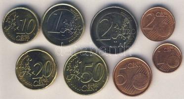 Belgium 1999-2002. 1c-2€ 8klf db, forgalmi sor T:1,2