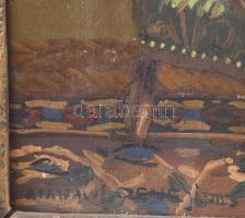 Apátfalvi Czene János (1904-1984): Enteriőr. Olaj, vászon, jelzett, kissé sérült. Dekoratív, sérült ...