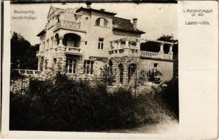 Budapest XI. Gellérthegy, Lázár villa, homlokzat. Kelenhegyi út 49. photo (fa)