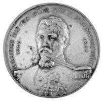 Románia 1906. "I. Károly uralkodásának 40. évfordulójára" fehérfém emlékérem (25,24g/37mm)...