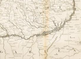 Magyarország, Erdély és Szlavónia rézmetszetű térképe. Bal felső sarkában kartus felirata : Wenzely,...