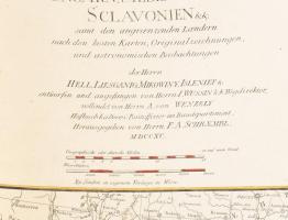 Magyarország, Erdély és Szlavónia rézmetszetű térképe. Bal felső sarkában kartus felirata : Wenzely,...