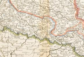 Magyarország, Erdély és Szlavónia rézmetszetű térképe. Bal felső sarkában kartus felirata : Wenzely,...