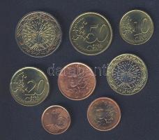 Franciaország 1999-2001. 1c-2€ 8klf db, forgalmi sor T:1,2