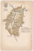 Turóc vármegye térképe. Kiadja Károlyi Gy. / Map of Turiec county (r)